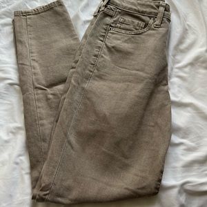 Greyish tan straight let jeans